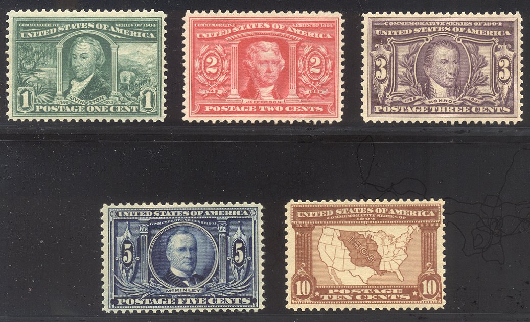 323 27 Mint NH   1904 Louisiana Purchase Set  